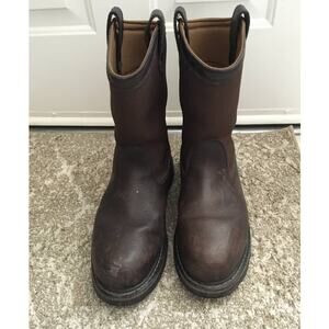 Schmidt Waterproof Composite Toe Work Boot, 12 W, Leather and Man-Made Upper